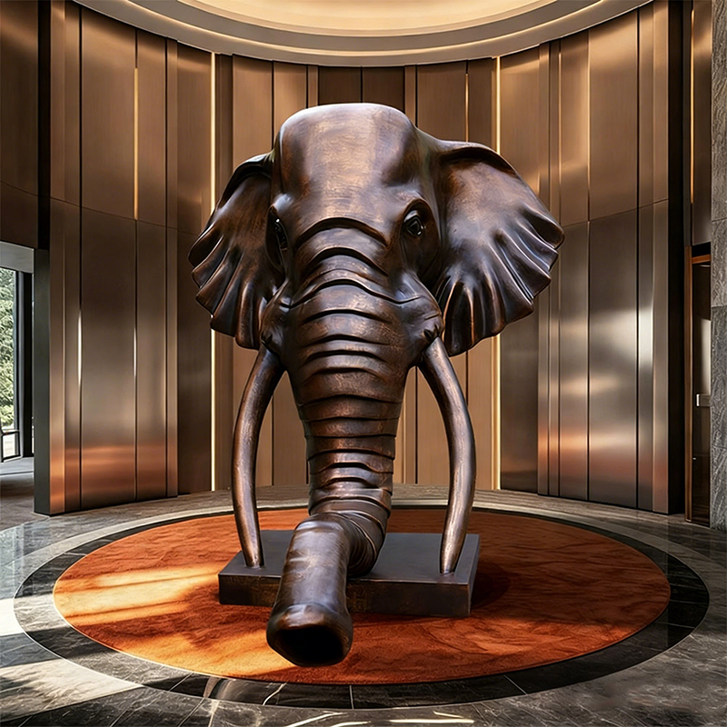 Rzeźba głowy słonia