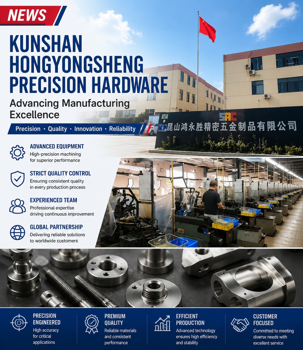 W jaki sposób precyzyjny sprzęt Kunshan Hongyongsheng zwiększa swoją siłę produkcyjną?