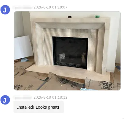 Jak wygląda niestandardowy marmurowy kominek od projektu po instalację?